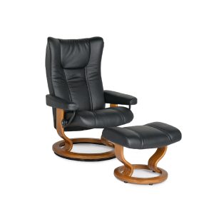 Wing Large Chair and Ottoman