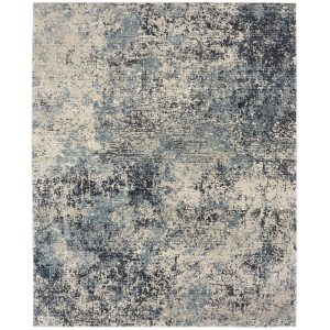 Theory Blue Grey Rug 6 x 8