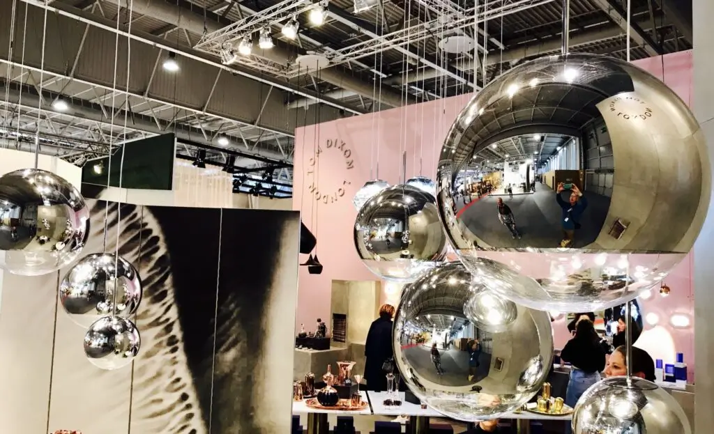 Paris design week setup with decorations