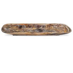 Mocha Swirl Rectangle Platter