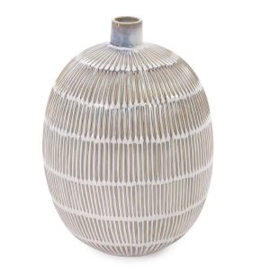 Caramel Cream Ridge Large Vase