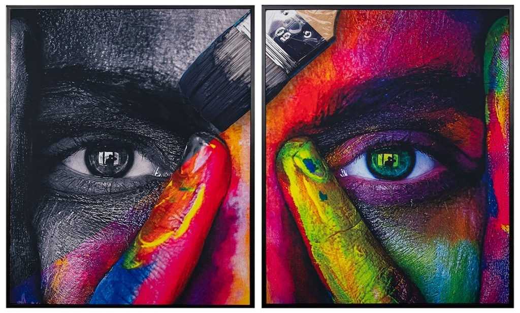 Abstract Wall Art Colorful Portrait Canvas Set
