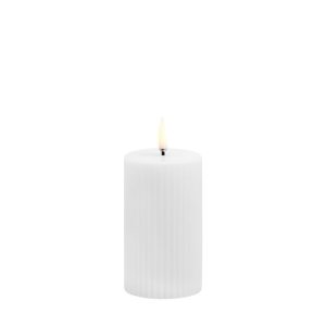 LED Grooved Pillar Candle 2x4