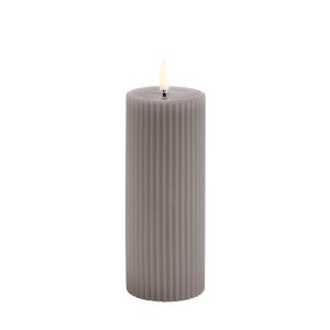LED Grooved Pillar Candle 2x6