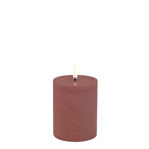 LED Rustic Pillar Candle 3x4